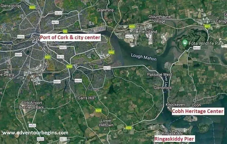 Cork cruise port map, Ireland